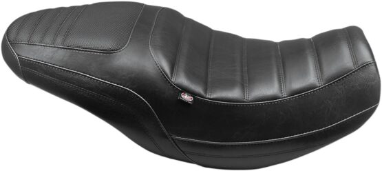 Tripper Horizontal Tuck and Roll Vinyl 2-Up Seat - Black