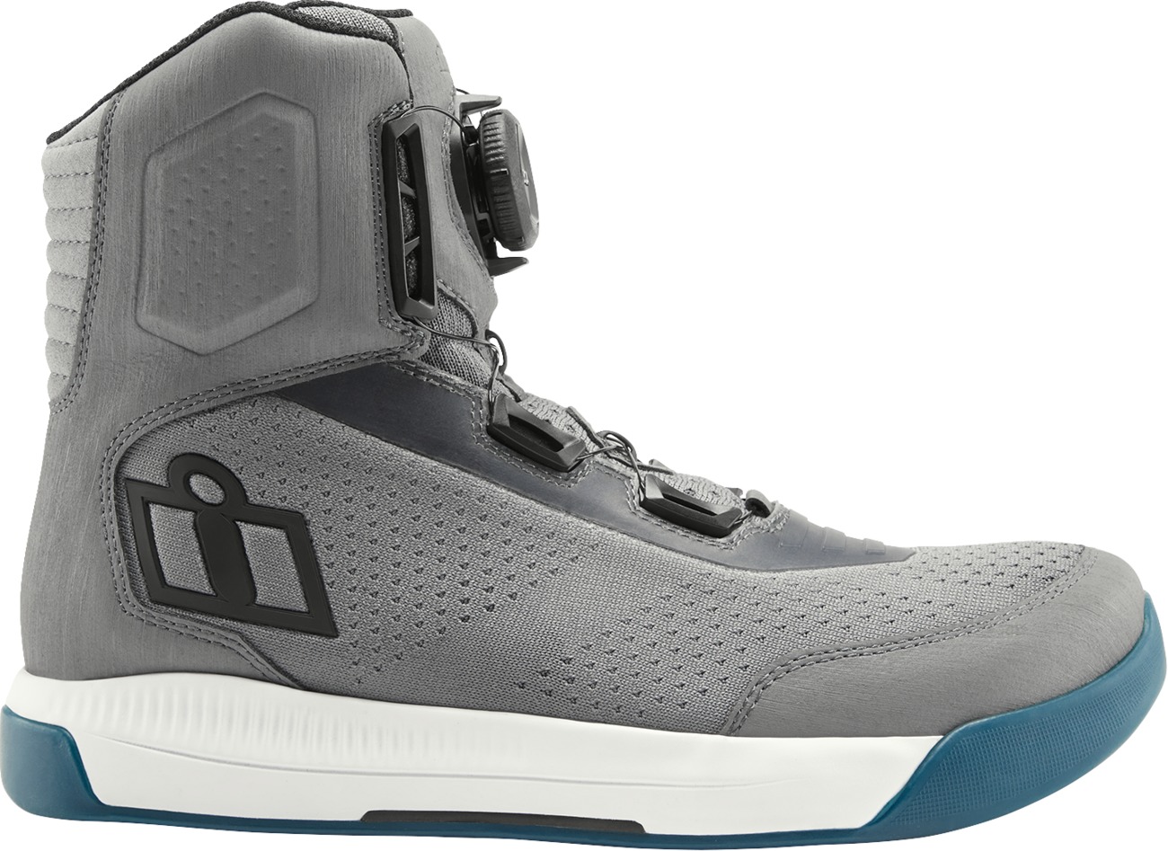 ICON Overlord Vented CE Boots Gray/Teal/White 11.5 - Image 3