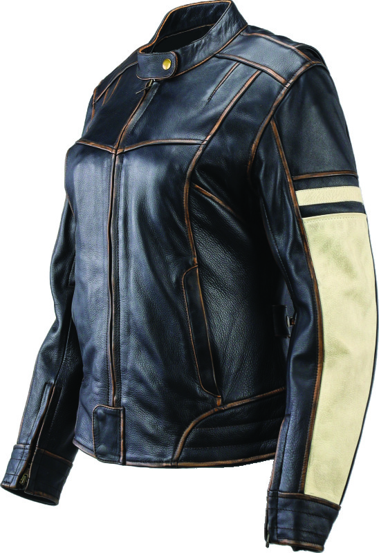 Kuryakyn Dame Vintage Leather Jacket Black Womens Small - Image 5