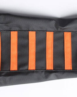 D'Cor Gripper Seat Cover Black/Orange with Ribs Fits 16-18 KTM XCF SX/F