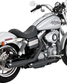 Vance & Hines Twin Slash 3in Black Slip-On Mufflers For Harley Dyna 91-09