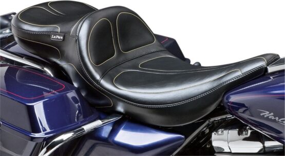 Maverick Daddy-Long-Legs Stitched Vinyl 2-Up Seat - Black