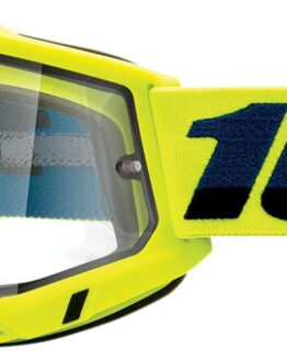 100% Accuri 2 Enduro Dual Pane Goggles Fluo Yellow Clear Lens Adult