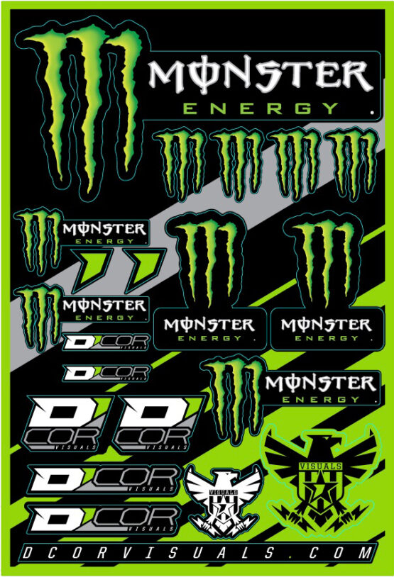 Monster Energy Universal Decal Sheet - 12 mil Ultracurve Vinyl - Image 2