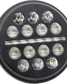 Letric Lighting 5.75in LED Black Buck-Shot Style Headlight