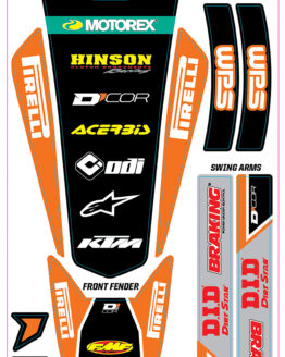 Universal Rear Fender Trim Kit Orange D'Cor