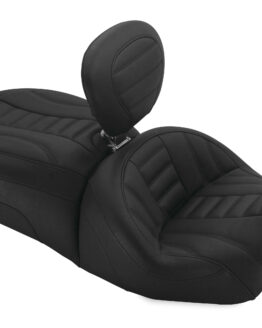 Vintage Stitched Vinyl 2-Up Seat w/Backrest Forward