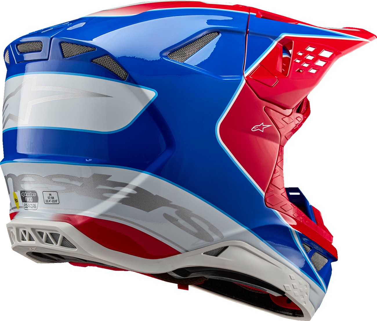Alpinestars Supertech M10 Aeon MIPS Helmet XL Gloss Red/Blue - Image 3