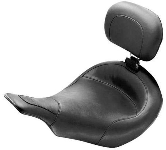 Wide Smooth Naugahyde Solo Seat w/Backrest - Image 2