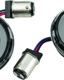 Tracer L.E.D. Front Turn Signal Insert Amber Light Smoke Lens 1157