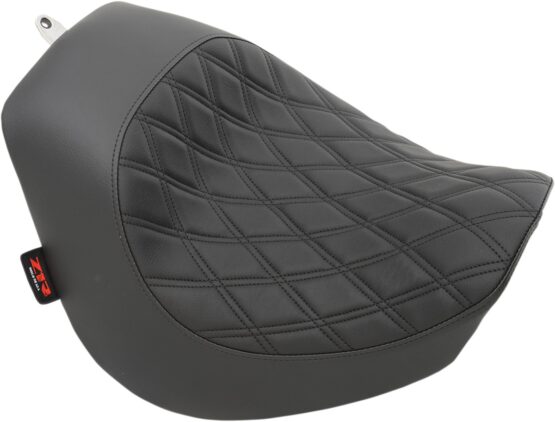 Double Diamond Vinyl Solo Seat Black Low