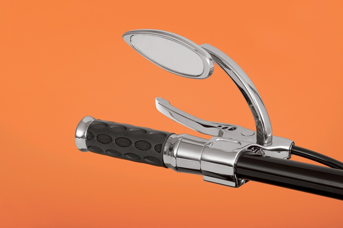 Drag Specialties Custom Rubber Grips Chrome Black Pair For Harley-Davidson - Image 3