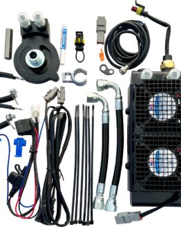 UltraCool Naked Oil Cooler Kit Black For Harley M8 Softail Touring Trike