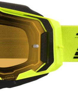100% Armega Snow Goggle Yellow Lens Nuclear Citrus Unisex Adult
