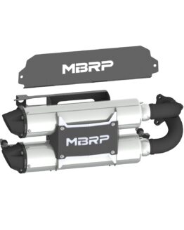MBRP Dual Slip-On Exhaust Polished Stainless Steel Fits 20-21 RZR Pro XP