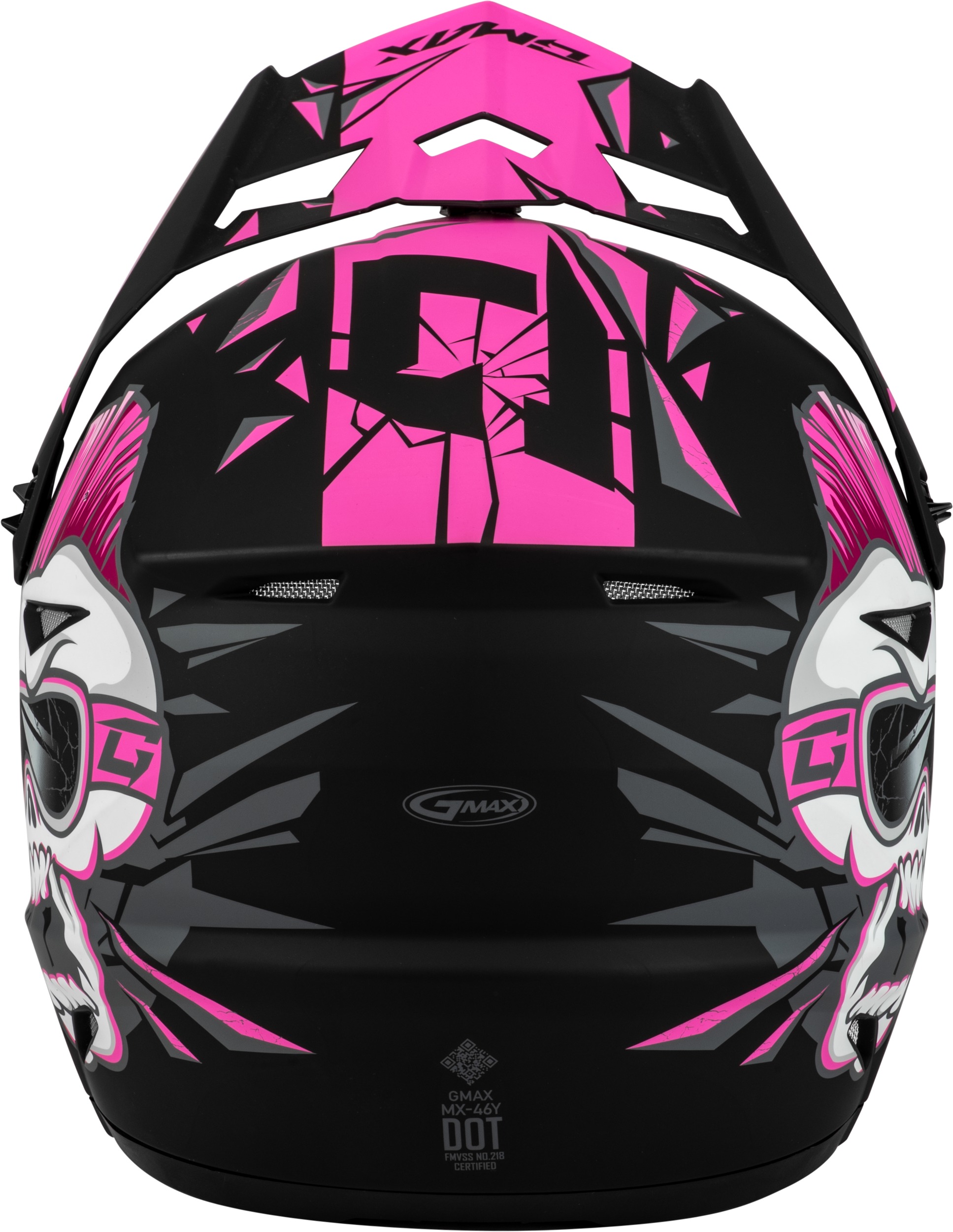 GMAX MX-46Y Unstable Youth Helmet Matte Black/Pink Small - Image 3