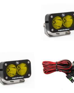 S2 Pro Series LED Light Pods Amber Lens Work/Scene Pattern - Pair