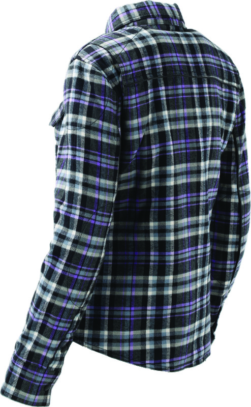 Kuryakyn Cameo Flannel Moto Shirt Black Womens Small - Image 4