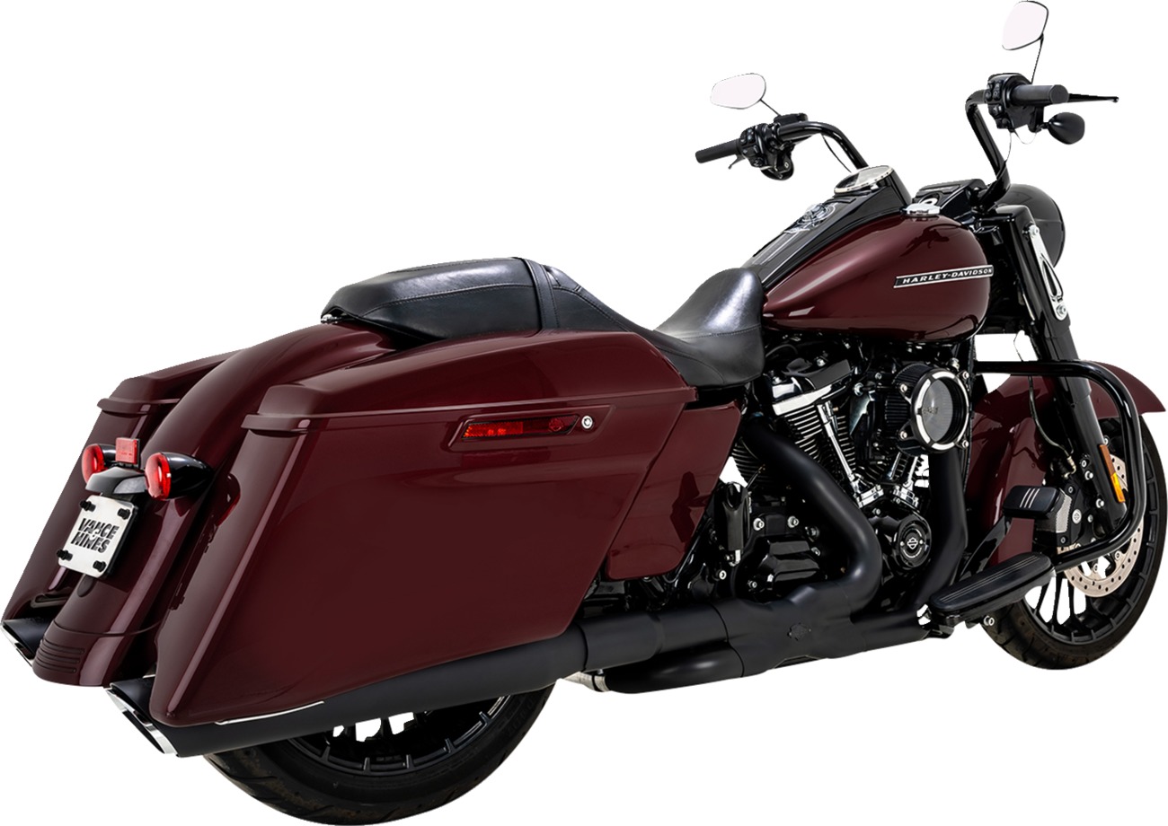 Vance & Hines Twin Slash Slip-On Muffler Black For Harley Touring - Image 3
