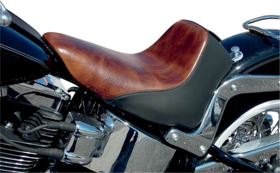 Renegade Lariat Plain Leather Solo Seat Brown Gel Low - Image 2