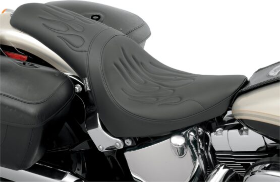 Predator Flame Stitched Leather 2-Up Seat - Black