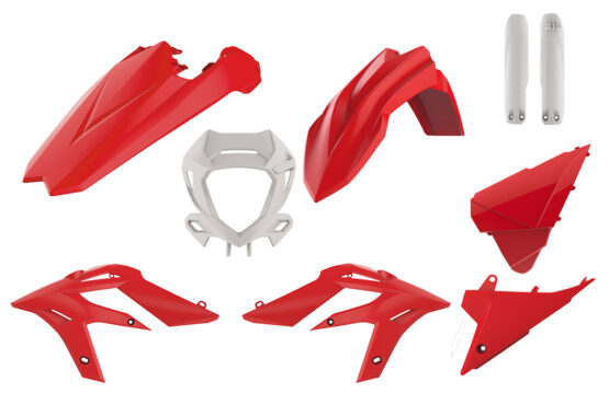 Full Enduro Plastic Kit - Red & White