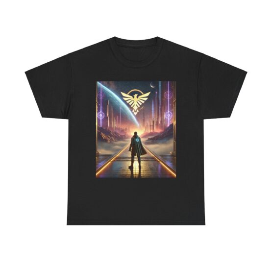 Galactic Vision Unisex Heavy Cotton Tee - Space Adventure Design - Image 2