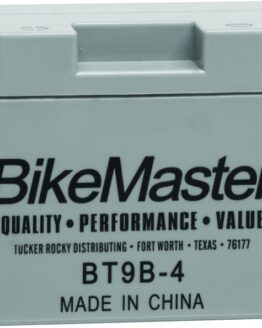 BikeMaster AGM Maintenance Free Battery 12V 9Ah 100CCA Replaces YT9B-4
