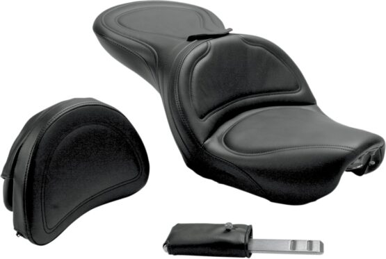 Explorer Stitched 2-Up Seat Black Gel w/Backrest