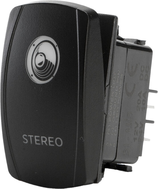 "Stereo" Illuminated Rocker Switch