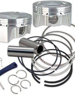 S&S Cycle 98in Big Bore Forged Piston Kit 3.937in For 99-06 Harley Twin Cam