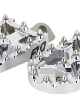 FLO Moto Style Footpeg Set Chrome 2x3.125in For Harley Davidson