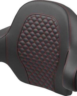 Saddlemen Tour Pak Backrest Pad Dragon Scale Red Stitch 14-24