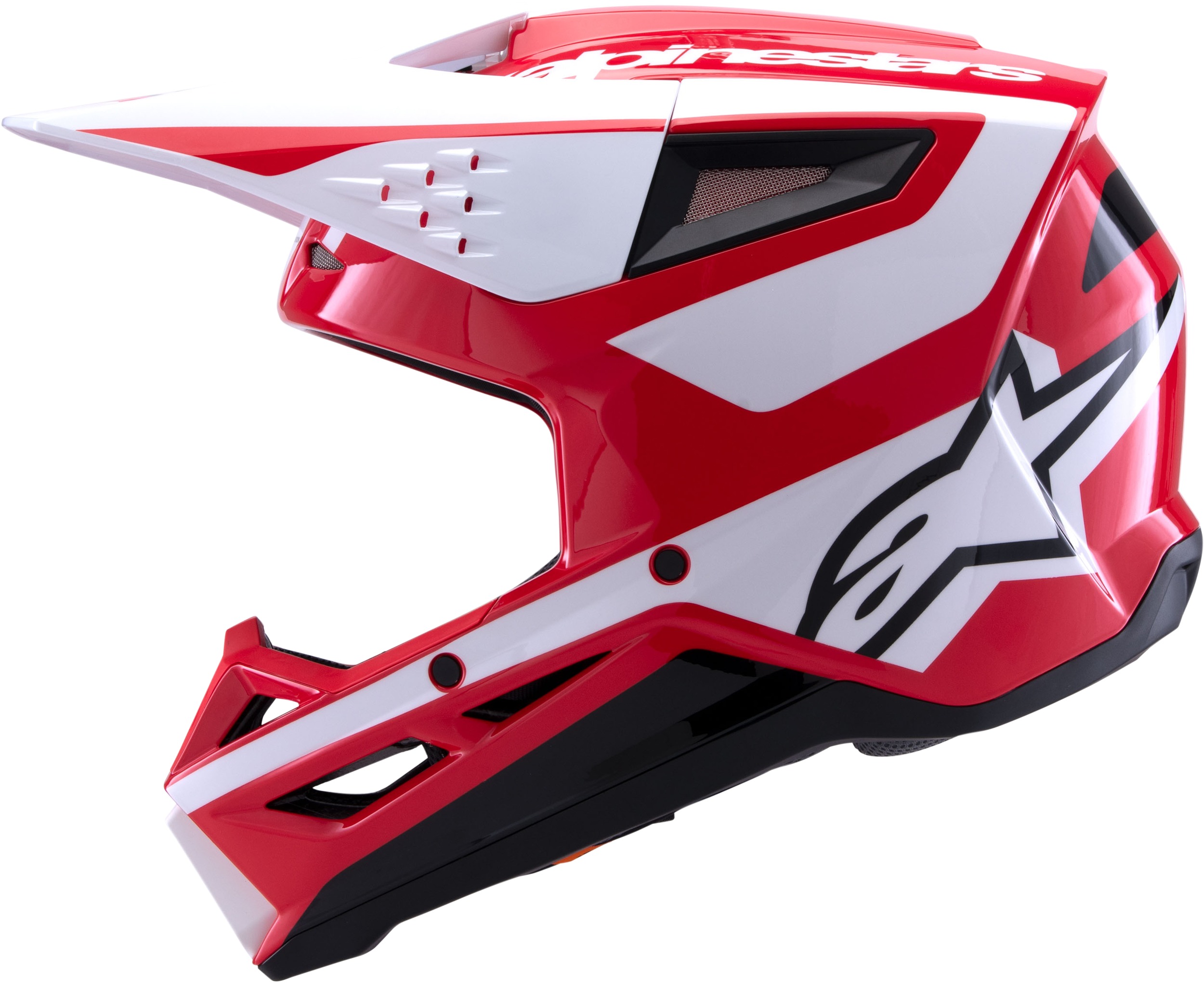 Alpinestars SM3 Heat Helmet Red/White/Black Gloss Small - Image 3