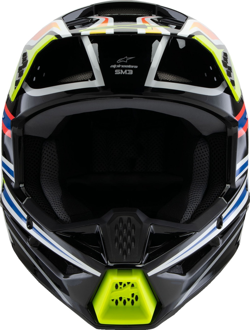 Alpinestars SM3 Youth Wurx Helmet YS Black/Yellow/Blue/Red - Image 3