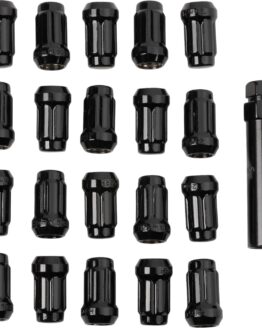 Raceline Spline Lug Nut Kit Black 12x1.5 20 Pack with Key