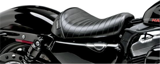 Bare Bones Pleated Vinyl Solo Seat - Black