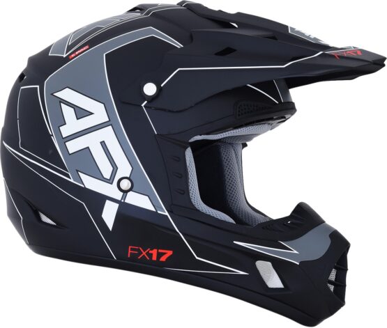 FX-17 Aced Full Face Offroad Helmet Matte Black Small - Image 2