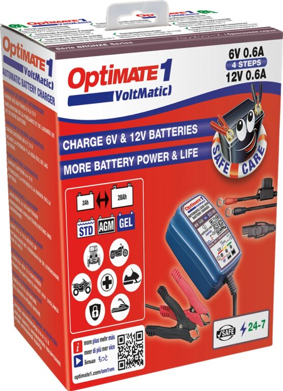 Optimate 1 Voltmatic Bronze Series Battery Charger/Maintainer 0.6A 6V/12V - Image 2
