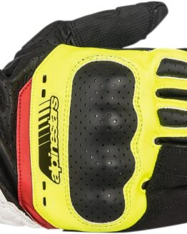 SP-5 Motorcycle Gloves Black/Yellow/White/Red 3X-Large