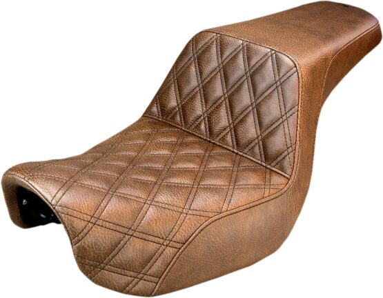 Step-Up Front Lattice Stitch 2-Up Seat Brown