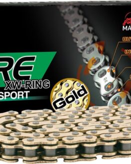 RK Chain GB520XRE-116 520 XRE XW-Ring Gold 116 Link Motorcycle Chain