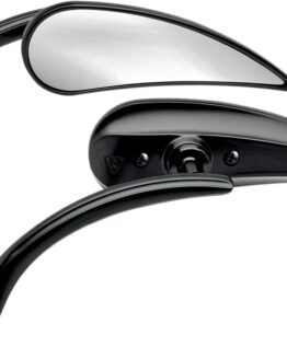 Arlen Ness Rad 2 Teardrop Mirror Black Right 4-1/2"x1-1/2" Aluminum