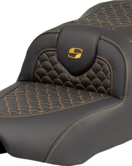 Saddlemen Roadsofa Seat Dragon Scale Gold Stitch Harley FLHX FLTRX 23-24