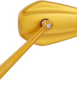 Arlen Ness Mini Stocker Mirror Left Side Gold Aluminum