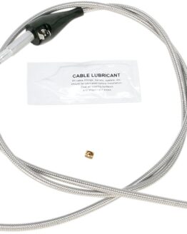 Barnett Stainless Idle Cable +10in for 96-01 Harley Touring