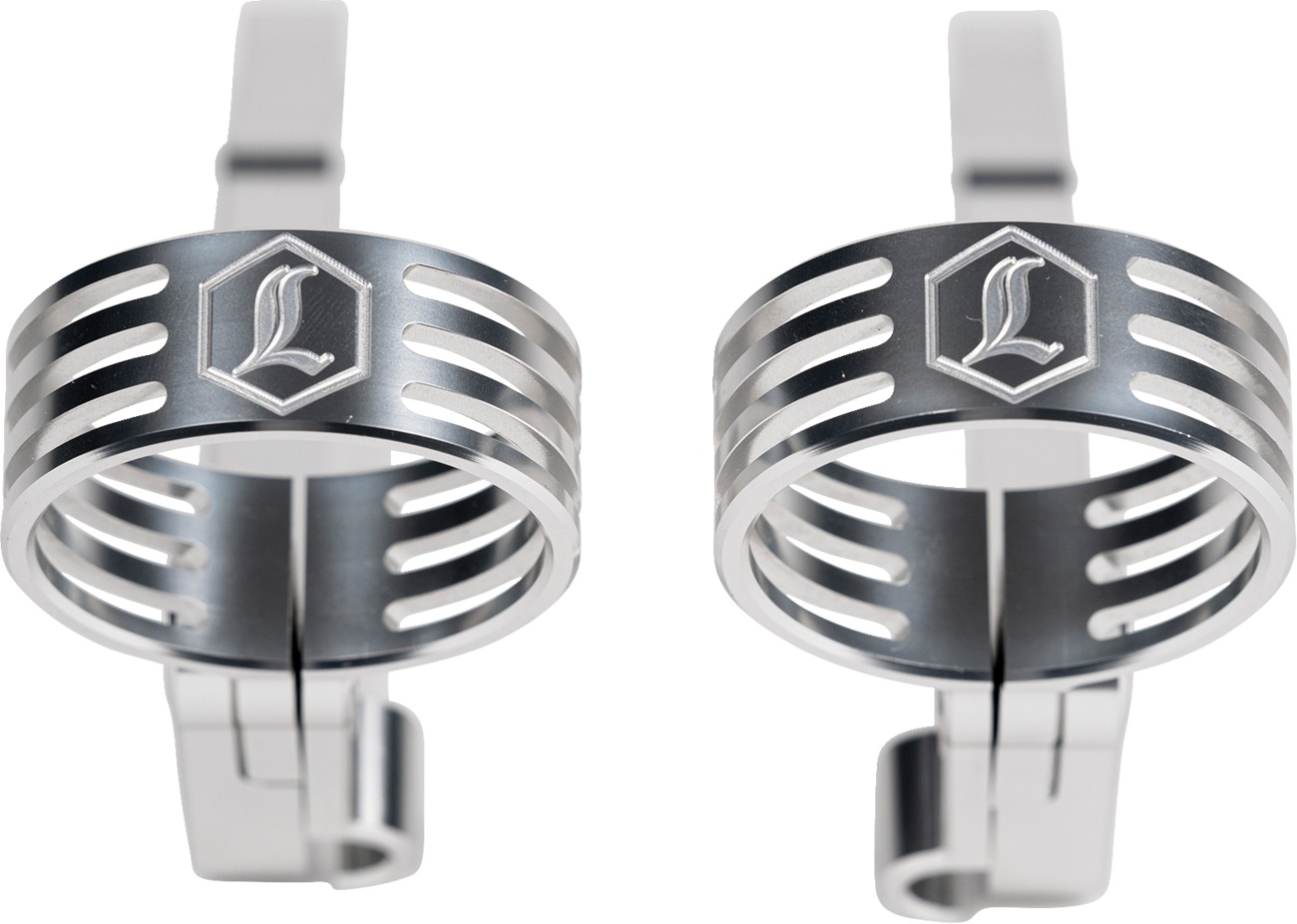 Legend Suspension REVO ARC External Reservoir Mounts Clear For Harley FL Touring - Image 3