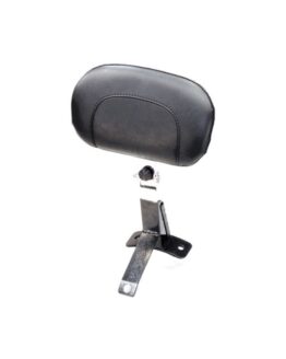 Mustang Driver Backrest Kit Chrome Studs Black Fits 08-21 Harley FL Touring