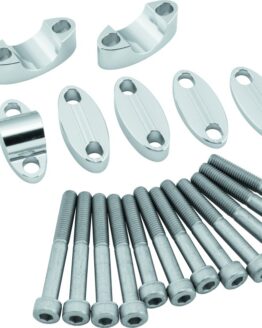 BikeMaster Aluminum Handlebar Risers 1-1/8in Silver