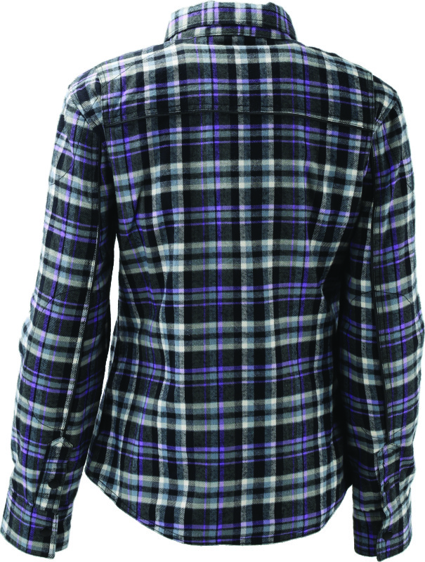 Kuryakyn Cameo Flannel Moto Shirt Black Womens Small - Image 5